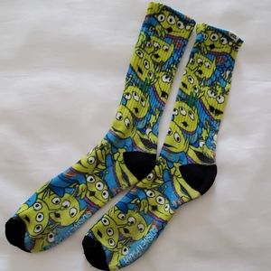 Vans Disney Pixar Green Alien Socks